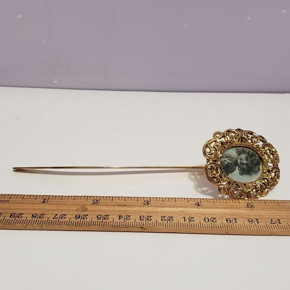 Gold Tone Book Marker / Letter Opener w/ Picture Frame 5" - Picture 6 of 10